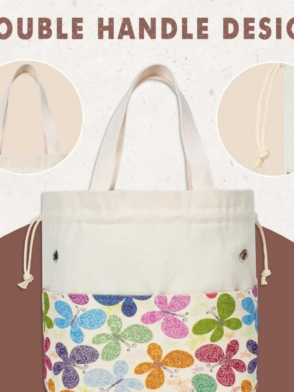 Yarn Bag, Knitting Crochet Tote Bag, Yarn Storage Bags Organizer, Crochet Bags f - Picture 3 of 9